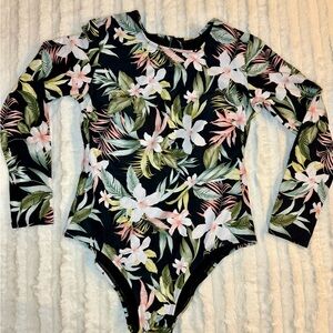Floral Long Sleeve swimsuit